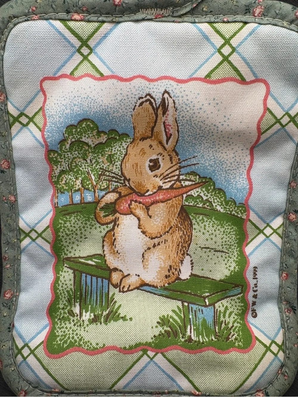 Vintage 1999 Beatrix Potter Peter Rabbit Cotton Potholder F. W. & Co. NWOT